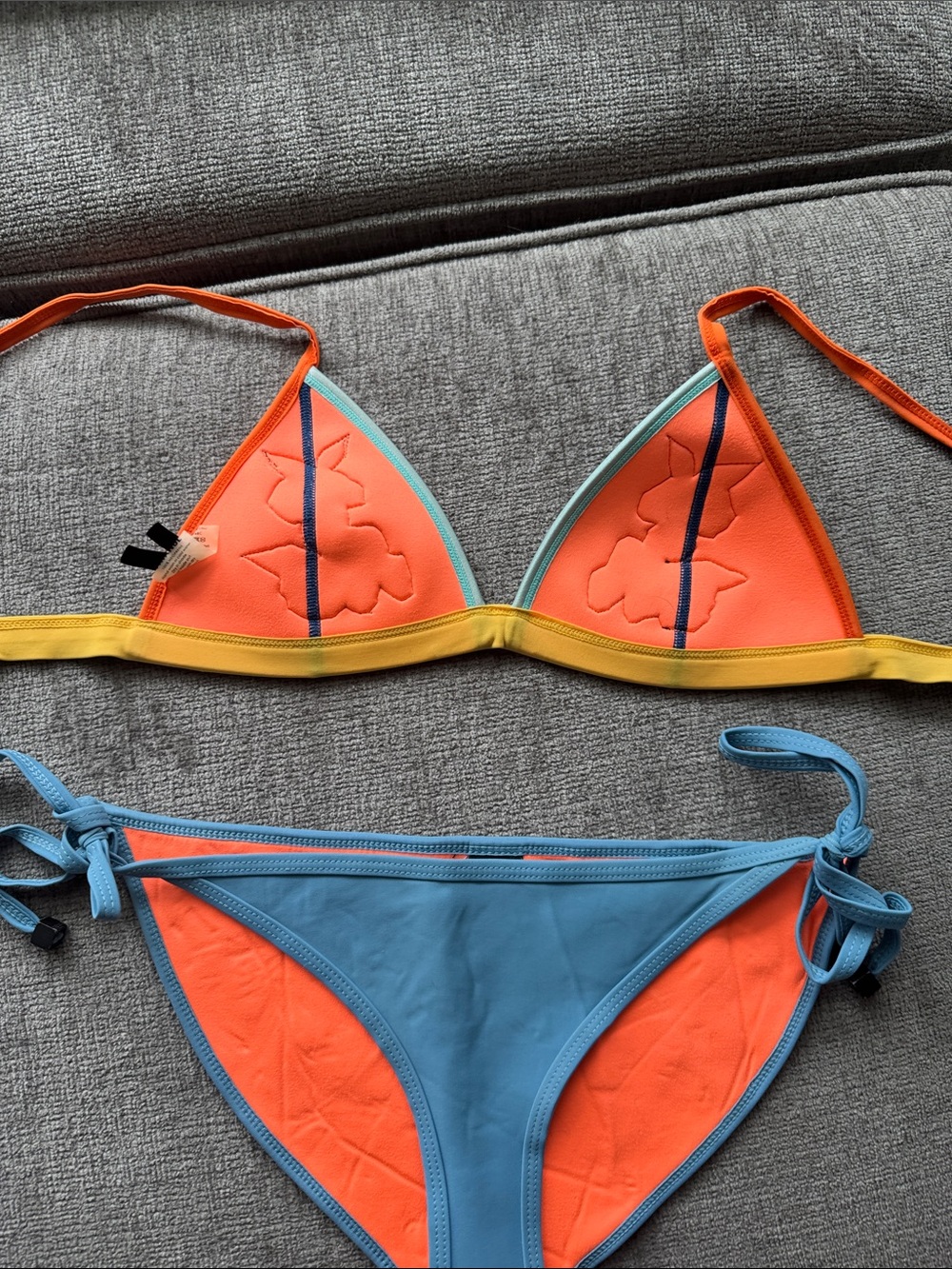 triangl swimwear Blue, Orange & Yellow Floral Bikini - Picture 4 of 5